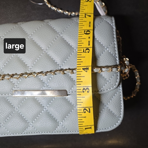 Powder Blue Quilted Women's Bag Set Includes 2 Bags - Picture 11 of 12